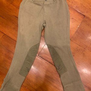 Two pairs child's size 6 suede knee patch riding pants/ breeches